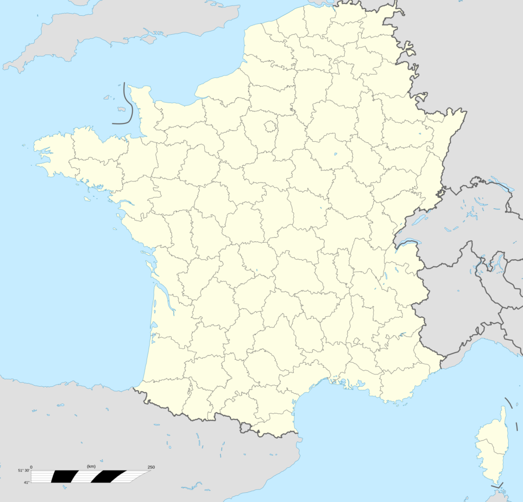 Carte des départements français en 1800